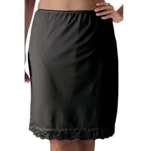 Vintage Wondermaid Black Half Slip with Lace Hem Plus Size 5xl